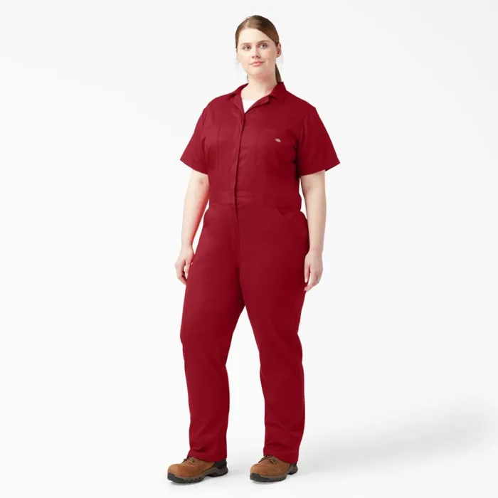Dickies Coveralls Women039s Plus FLEX Cooling TempiQ Short Sleeve Coveralls English Red English Red er 8211 Women Dickies Coveralls Women039s Plus FLEX Cooling TempiQ Short Sleeve Coveralls English Red English Red er 8211 Women
