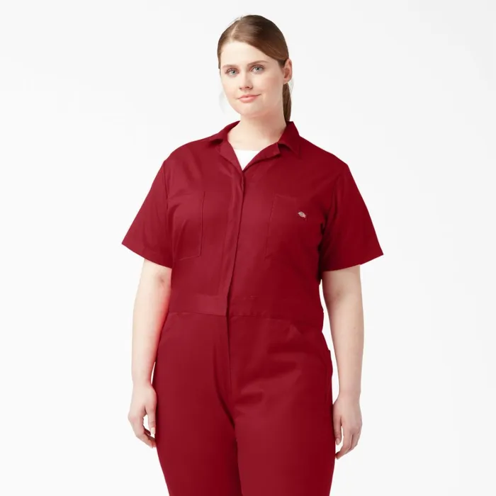 Dickies Coveralls Women039s Plus FLEX Cooling TempiQ Short Sleeve Coveralls English Red English Red er 8211 Women Dickies Coveralls Women039s Plus FLEX Cooling TempiQ Short Sleeve Coveralls English Red English Red er 8211 Women