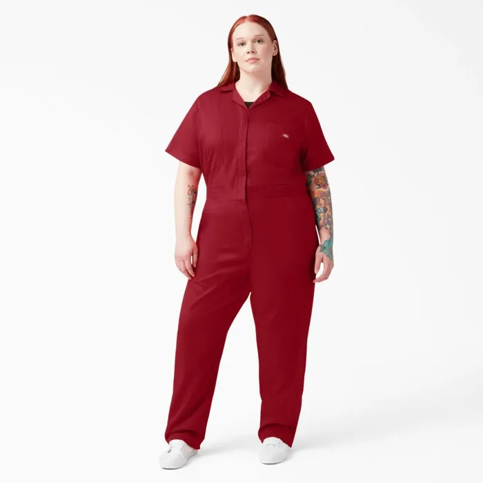 Dickies Coveralls Women039s Plus FLEX Cooling TempiQ Short Sleeve Coveralls English Red English Red er 8211 Women Dickies Coveralls Women039s Plus FLEX Cooling TempiQ Short Sleeve Coveralls English Red English Red er 8211 Women