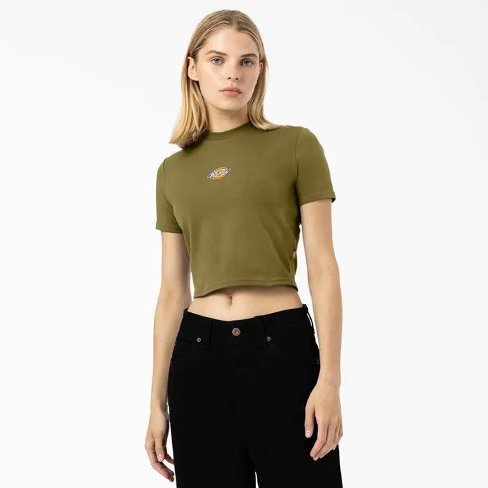 Dickies Cropped Tops Women039s Maple Valley Logo Cropped TShirt Green Moss Green Moss g2m 8211 Women Dickies Cropped Tops Women039s Maple Valley Logo Cropped TShirt Green Moss Green Moss g2m 8211 Women