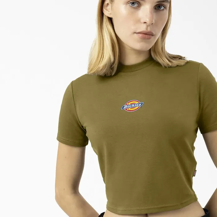 Dickies Cropped Tops Women039s Maple Valley Logo Cropped TShirt Green Moss Green Moss g2m 8211 Women Dickies Cropped Tops Women039s Maple Valley Logo Cropped TShirt Green Moss Green Moss g2m 8211 Women
