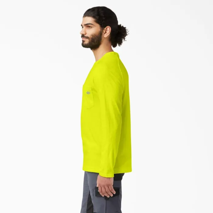 Dickies Hi Vis Cooling Long Sleeve Pocket TShirt Bright Yellow Bright Yellow bwd 8211 Men Dickies Hi Vis Cooling Long Sleeve Pocket TShirt Bright Yellow Bright Yellow bwd 8211 Men