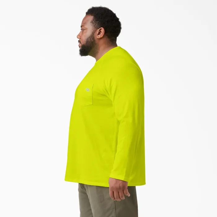Dickies Hi Vis Cooling Long Sleeve Pocket TShirt Bright Yellow Bright Yellow bwd 8211 Men Dickies Hi Vis Cooling Long Sleeve Pocket TShirt Bright Yellow Bright Yellow bwd 8211 Men