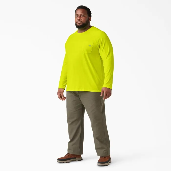 Dickies Hi Vis Cooling Long Sleeve Pocket TShirt Bright Yellow Bright Yellow bwd 8211 Men Dickies Hi Vis Cooling Long Sleeve Pocket TShirt Bright Yellow Bright Yellow bwd 8211 Men