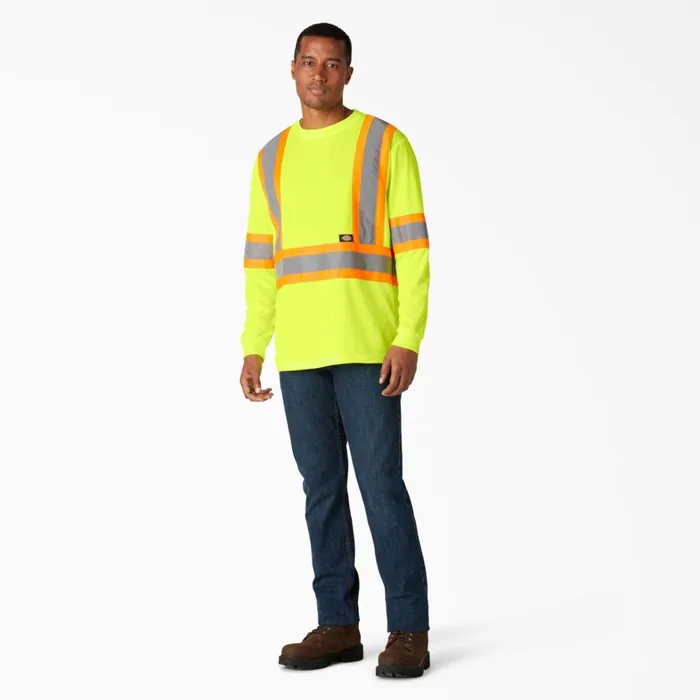 Dickies Hi Vis Hi Vis Safety Long Sleeve TShirt ANSI Yellow Ansi Yellow ay 8211 Men Dickies Hi Vis Hi Vis Safety Long Sleeve TShirt ANSI Yellow Ansi Yellow ay 8211 Men