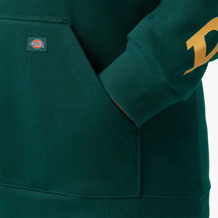 Dickies Hoodies and Sweatshirts Women039s Plus Water Repellent Sleeve Logo Hoodie Forest Green Forest Green ft 8211 Women
