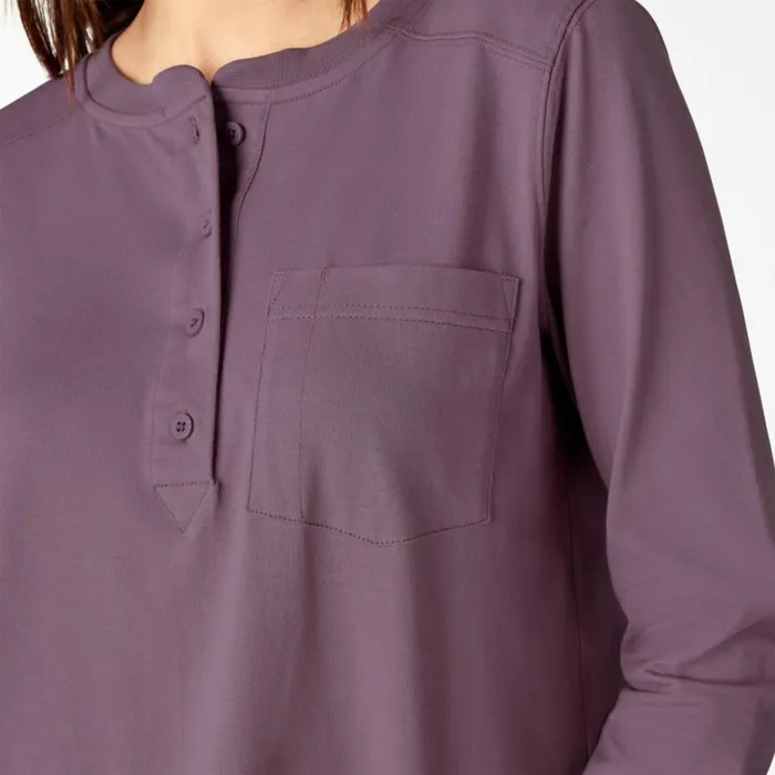 Dickies Long Sleeve TShirts Women039s Heavyweight Henley Grapeade Grapeade grd 8211 Women Dickies Long Sleeve TShirts Women039s Heavyweight Henley Grapeade Grapeade grd 8211 Women