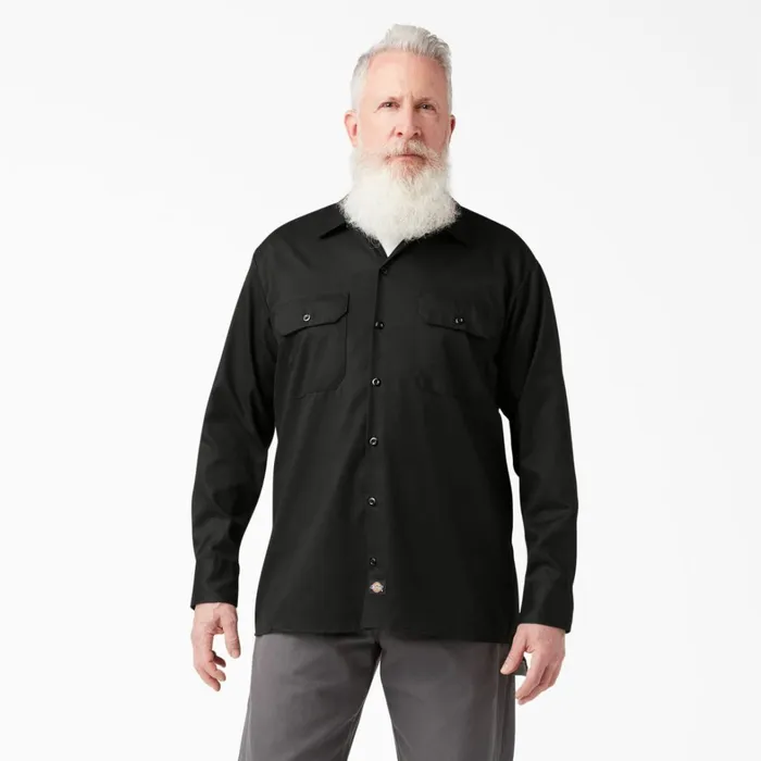Dickies Long Sleeve Work Shirts Relaxed Fit Long Sleeve Work Shirt Black Black bk 8211 Men Dickies Long Sleeve Work Shirts Relaxed Fit Long Sleeve Work Shirt Black Black bk 8211 Men
