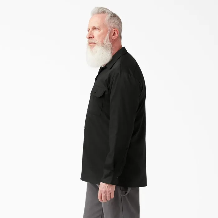Dickies Long Sleeve Work Shirts Relaxed Fit Long Sleeve Work Shirt Black Black bk 8211 Men Dickies Long Sleeve Work Shirts Relaxed Fit Long Sleeve Work Shirt Black Black bk 8211 Men