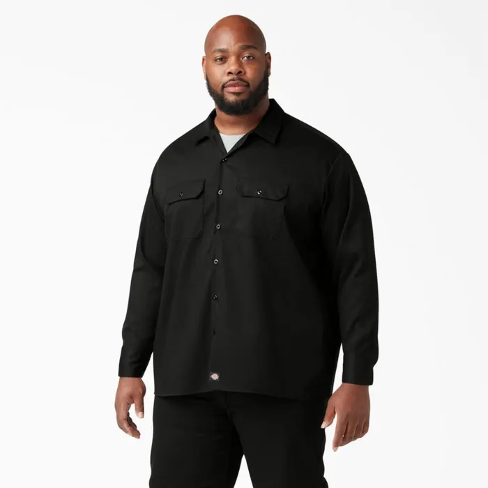 Dickies Long Sleeve Work Shirts Relaxed Fit Long Sleeve Work Shirt Black Black bk 8211 Men Dickies Long Sleeve Work Shirts Relaxed Fit Long Sleeve Work Shirt Black Black bk 8211 Men