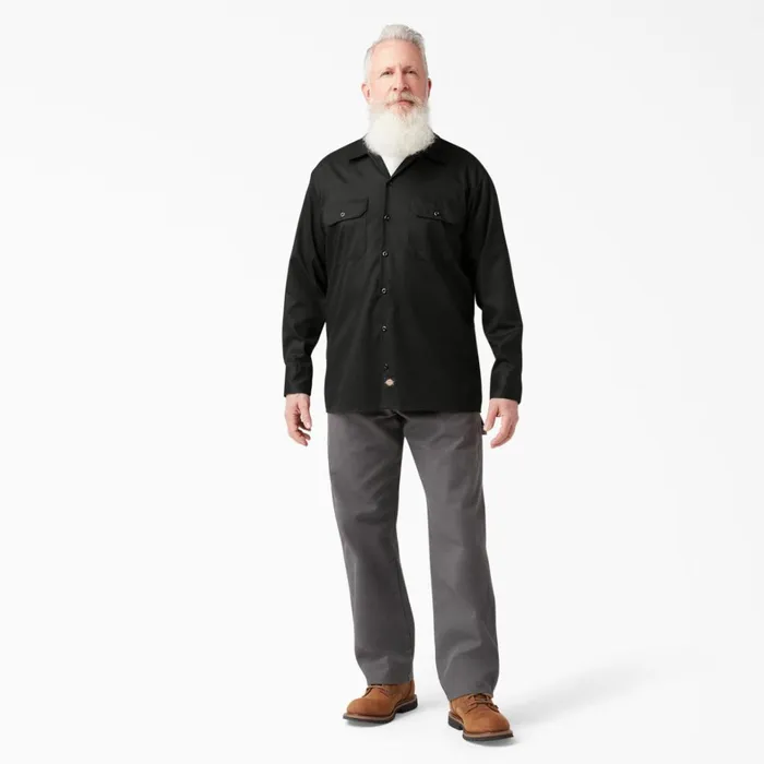 Dickies Long Sleeve Work Shirts Relaxed Fit Long Sleeve Work Shirt Black Black bk 8211 Men Dickies Long Sleeve Work Shirts Relaxed Fit Long Sleeve Work Shirt Black Black bk 8211 Men