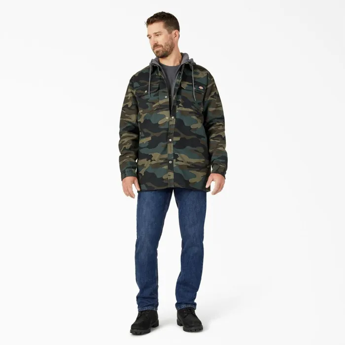 Dickies Outerwear Water Repellent Duck Hooded Shirt Jacket Hunter Green Camo Hunter Green Camo hrc 8211 Men Dickies Outerwear Water Repellent Duck Hooded Shirt Jacket Hunter Green Camo Hunter Green Camo hrc 8211 Men
