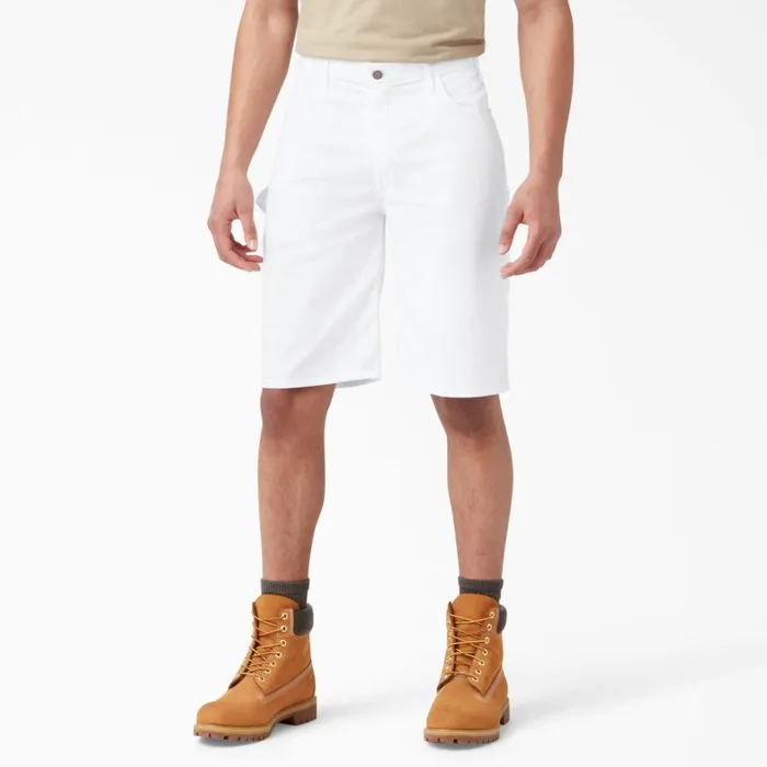 Dickies Painters FLEX Relaxed Fit Utility Painter039s Shorts 11034 White White wh 8211 Men Dickies Painters FLEX Relaxed Fit Utility Painter039s Shorts 11034 White White wh 8211 Men