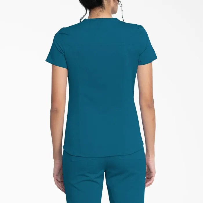 Dickies Scrubs Women039s Balance VNeck Scrub Top With Zip Pocket Caribbean Blue Caribbean Blue crb 8211 Women Dickies Scrubs Women039s Balance VNeck Scrub Top With Zip Pocket Caribbean Blue Caribbean Blue crb 8211 Women
