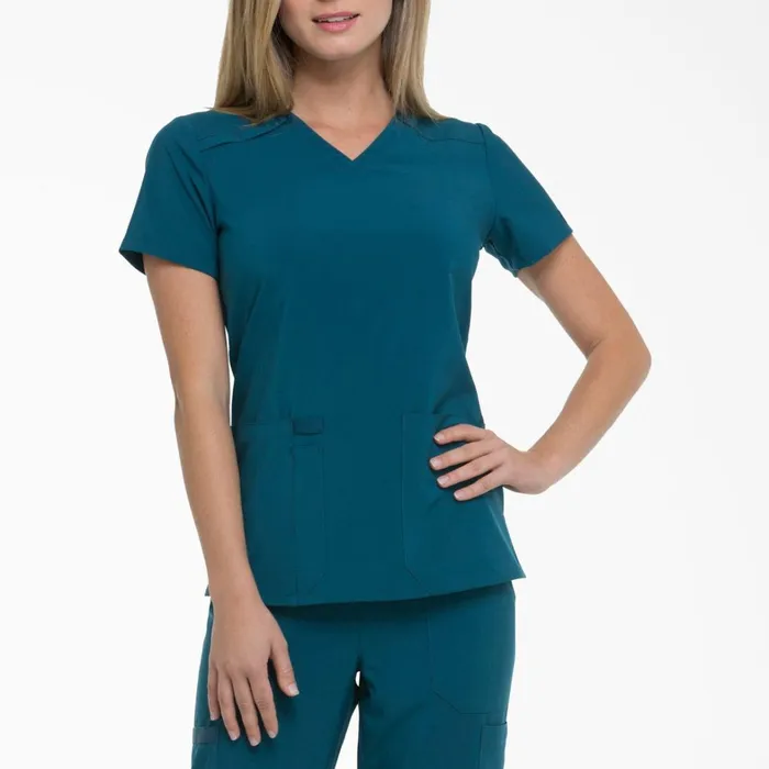 Dickies Scrubs Women039s EDS Essentials VNeck Scrub Top Caribbean Blue Caribbean Blue crb 8211 Women Dickies Scrubs Women039s EDS Essentials VNeck Scrub Top Caribbean Blue Caribbean Blue crb 8211 Women