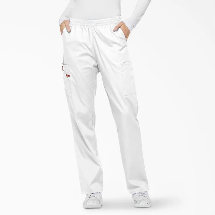 Dickies Scrubs Women039s EDS Signature Tapered Leg Cargo Scrub Pants White White dwh 8211 Women Dickies Scrubs Women039s EDS Signature Tapered Leg Cargo Scrub Pants White White dwh 8211 Women