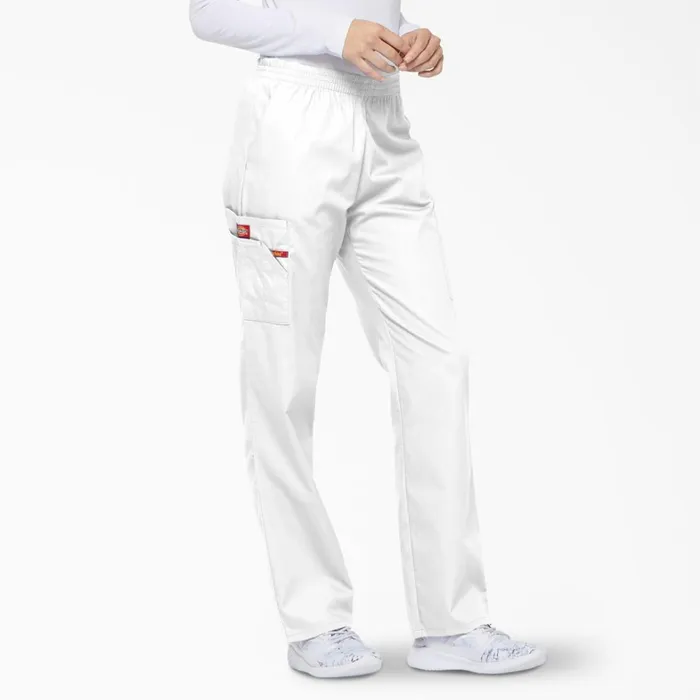 Dickies Scrubs Women039s EDS Signature Tapered Leg Cargo Scrub Pants White White dwh 8211 Women Dickies Scrubs Women039s EDS Signature Tapered Leg Cargo Scrub Pants White White dwh 8211 Women