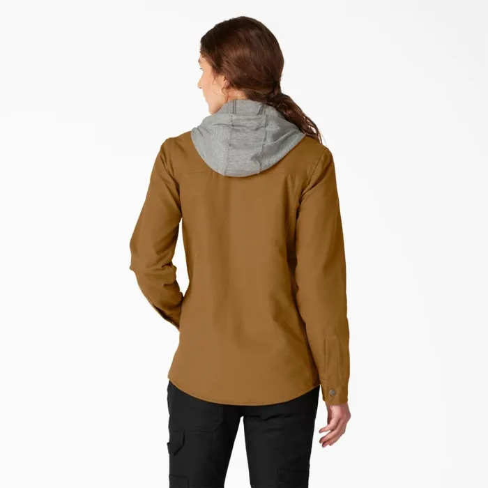 Dickies Shirt Jackets Womens Duck Hooded Shirt Jacket Brown Duck Brown Duck bd 8211 Women Dickies Shirt Jackets Womens Duck Hooded Shirt Jacket Brown Duck Brown Duck bd 8211 Women