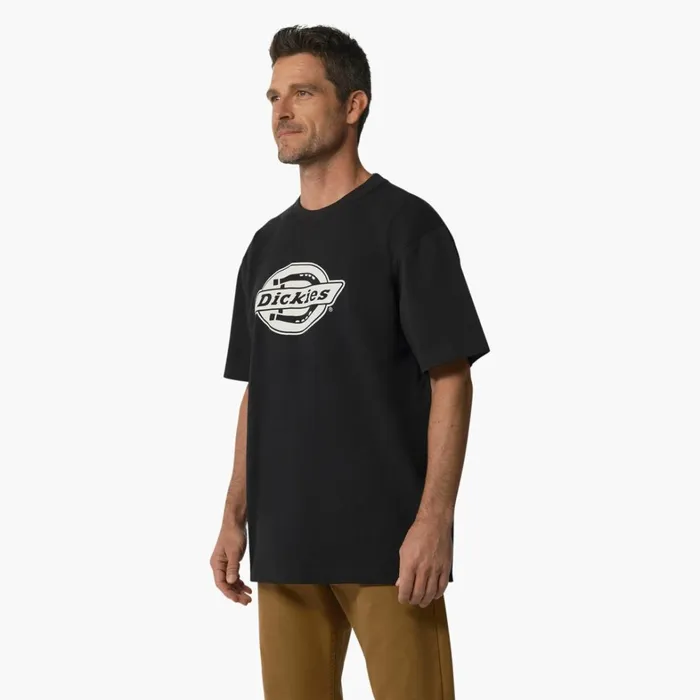 Dickies TShirts Short Sleeve Heavyweight Logo TShirt Black Black kbk 8211 Men Dickies TShirts Short Sleeve Heavyweight Logo TShirt Black Black kbk 8211 Men