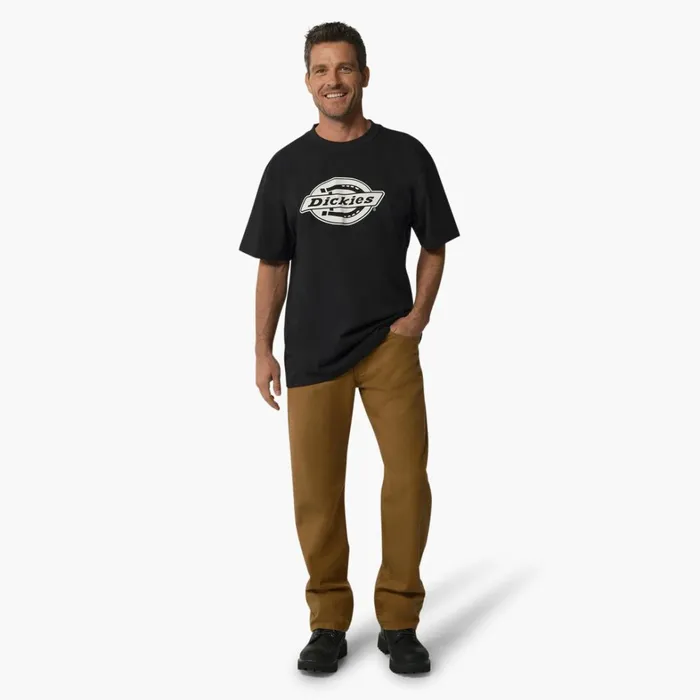 Dickies TShirts Short Sleeve Heavyweight Logo TShirt Black Black kbk 8211 Men Dickies TShirts Short Sleeve Heavyweight Logo TShirt Black Black kbk 8211 Men