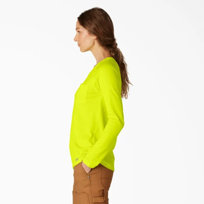 Dickies TShirts Women039s Cooling Long Sleeve Pocket TShirt Bright Yellow Bright Yellow bwd 8211 Women Dickies TShirts Women039s Cooling Long Sleeve Pocket TShirt Bright Yellow Bright Yellow bwd 8211 Women