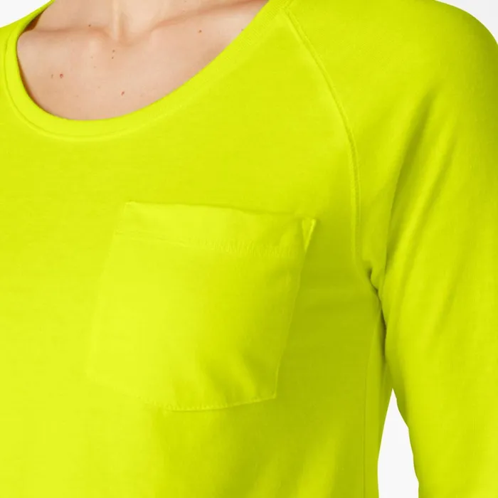 Dickies TShirts Women039s Cooling Long Sleeve Pocket TShirt Bright Yellow Bright Yellow bwd 8211 Women Dickies TShirts Women039s Cooling Long Sleeve Pocket TShirt Bright Yellow Bright Yellow bwd 8211 Women