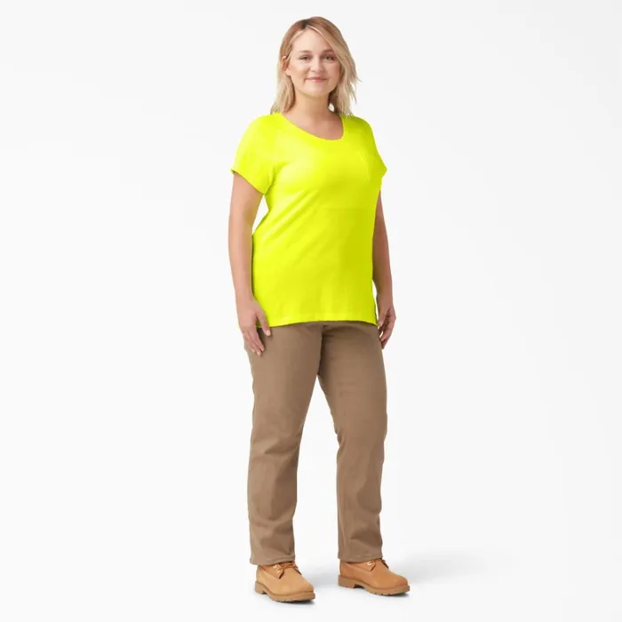 Dickies TShirts Women039s Plus Cooling Short Sleeve Pocket TShirt Bright Yellow Bright Yellow bwd 8211 Women Dickies TShirts Women039s Plus Cooling Short Sleeve Pocket TShirt Bright Yellow Bright Yellow bwd 8211 Women