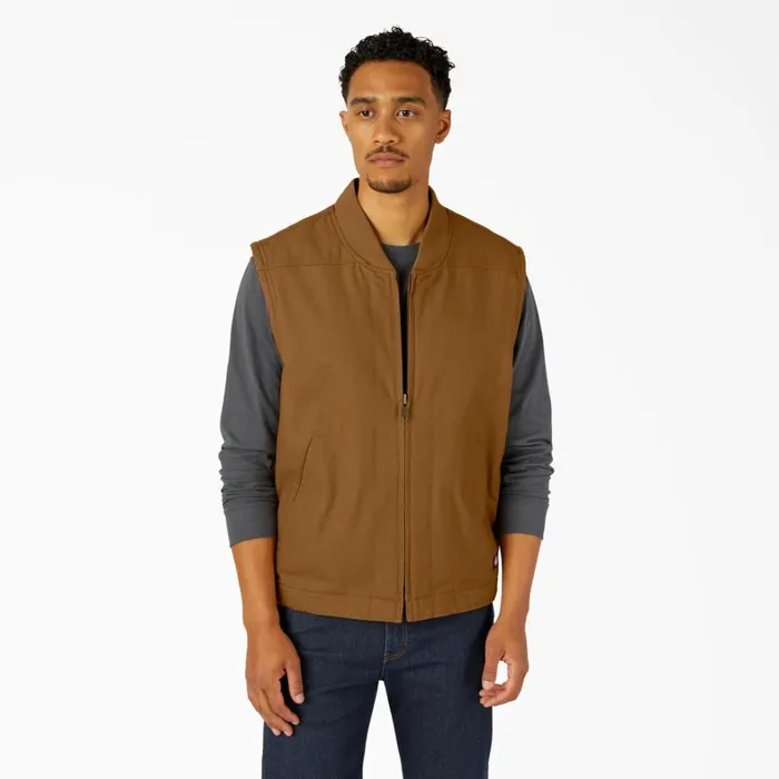 Dickies Vests High Pile Fleece Lined Duck Vest Rinsed Brown Duck Rinsed Brown Duck rbd 8211 Men Dickies Vests High Pile Fleece Lined Duck Vest Rinsed Brown Duck Rinsed Brown Duck rbd 8211 Men