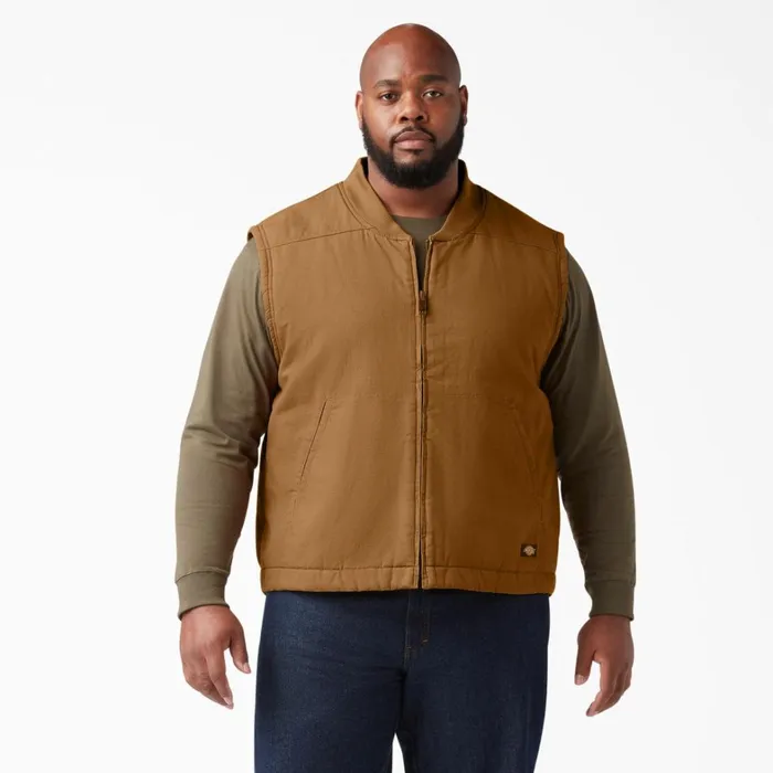 Dickies Vests High Pile Fleece Lined Duck Vest Rinsed Brown Duck Rinsed Brown Duck rbd 8211 Men Dickies Vests High Pile Fleece Lined Duck Vest Rinsed Brown Duck Rinsed Brown Duck rbd 8211 Men