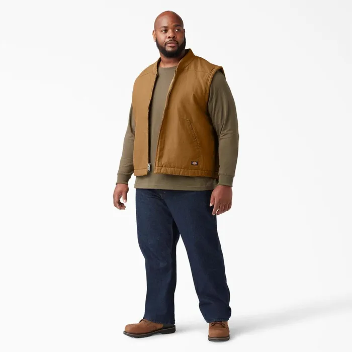 Dickies Vests High Pile Fleece Lined Duck Vest Rinsed Brown Duck Rinsed Brown Duck rbd 8211 Men Dickies Vests High Pile Fleece Lined Duck Vest Rinsed Brown Duck Rinsed Brown Duck rbd 8211 Men