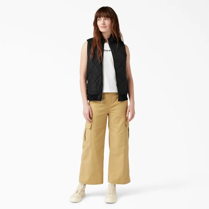 Dickies Vests Women039s Quilted Vest Black Black bk 8211 Women Dickies Vests Women039s Quilted Vest Black Black bk 8211 Women
