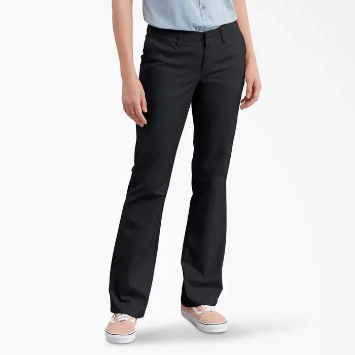 Dickies Work Pants Women039s FLEX Slim Fit Bootcut Pants Black Black bk 8211 Women Dickies Work Pants Women039s FLEX Slim Fit Bootcut Pants Black Black bk 8211 Women