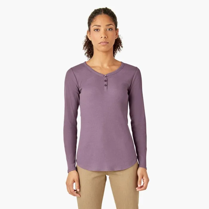 Dickies Work Tops Women039s Henley Long Sleeve Shirt Grapeade Grapeade gsd 8211 Women Dickies Work Tops Women039s Henley Long Sleeve Shirt Grapeade Grapeade gsd 8211 Women