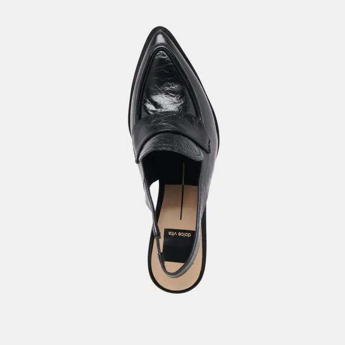 Dolce Vita Adele Heels Midnight Crinkle Patent Leather Women Heels