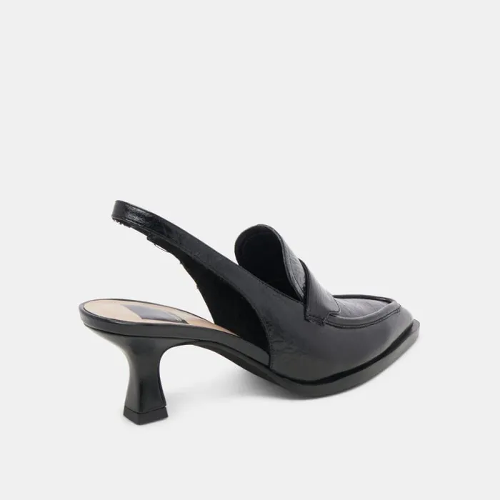 Dolce Vita Adele Heels Midnight Crinkle Patent Leather Women Heels