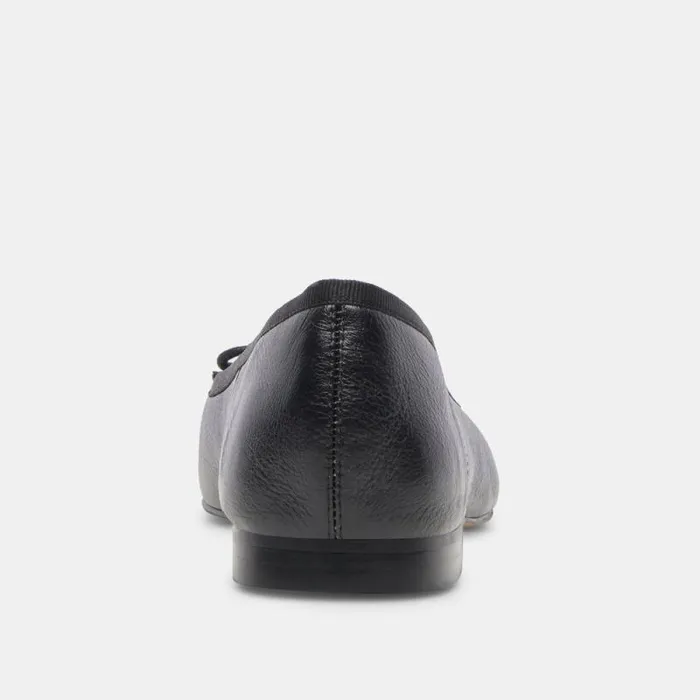 Dolce Vita Anisa Wide Ballet Flats Black Leather Women Flats and Loafers