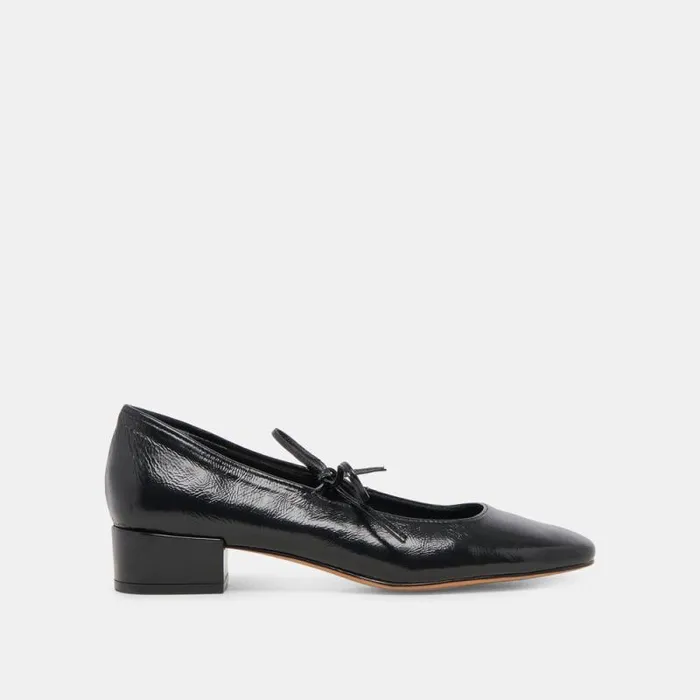 Dolce Vita Ardien Heels Midnight Crinkle Patent Women Flats and Loafers