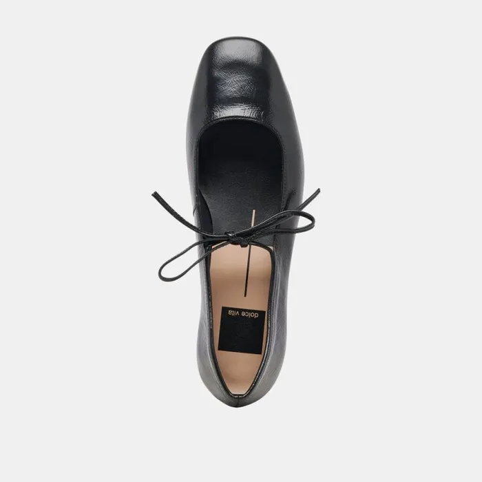 Dolce Vita Ardien Heels Midnight Crinkle Patent Women Flats and Loafers