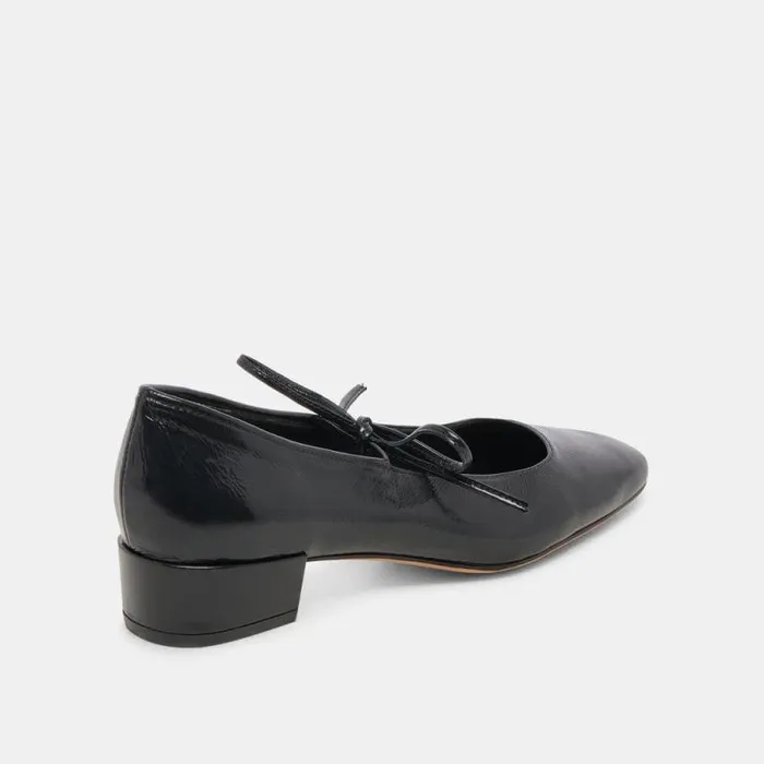 Dolce Vita Ardien Heels Midnight Crinkle Patent Women Flats and Loafers