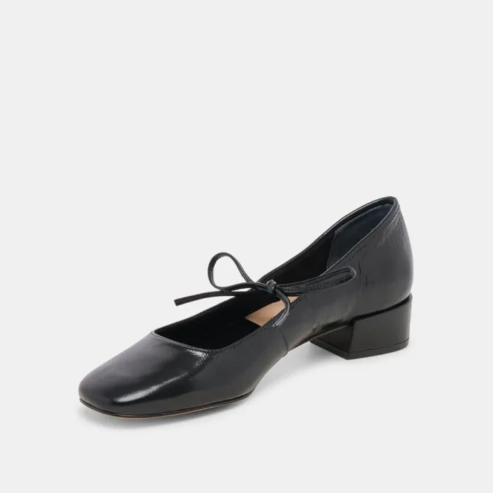 Dolce Vita Ardien Heels Midnight Crinkle Patent Women Flats and Loafers