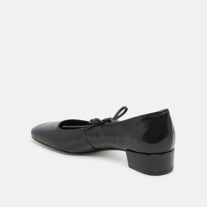 Dolce Vita Ardien Heels Midnight Crinkle Patent Women Flats and Loafers