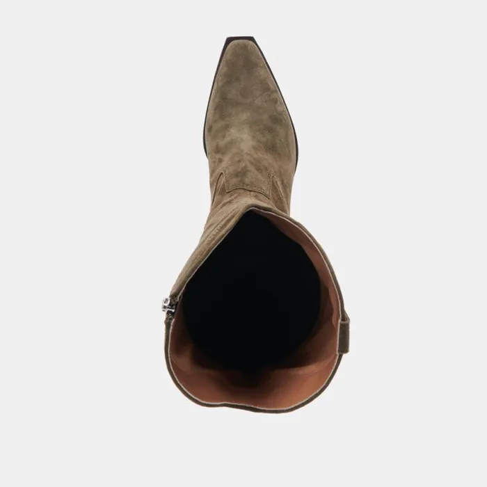 Dolce Vita Ariana Wide Calf Boots Army Suede Women Boots and Booties
