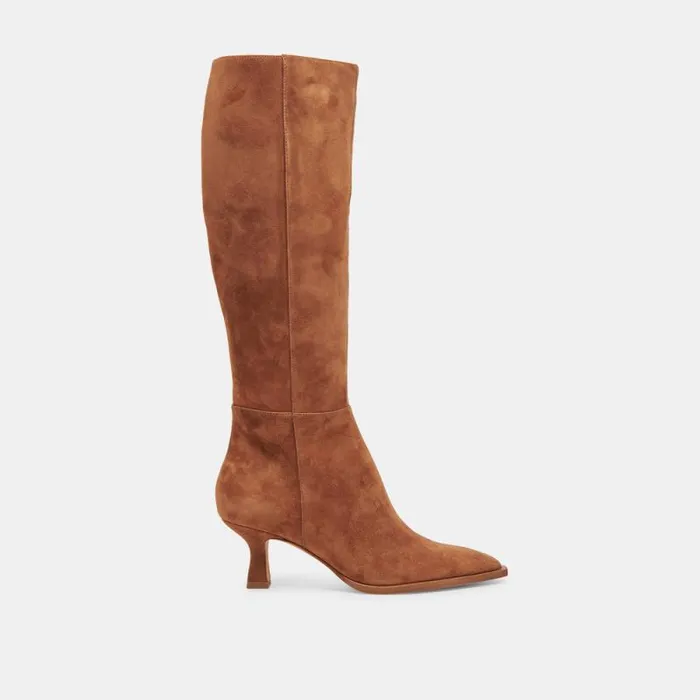 Dolce Vita Auggie Boots Brown Suede Women Boots and Booties