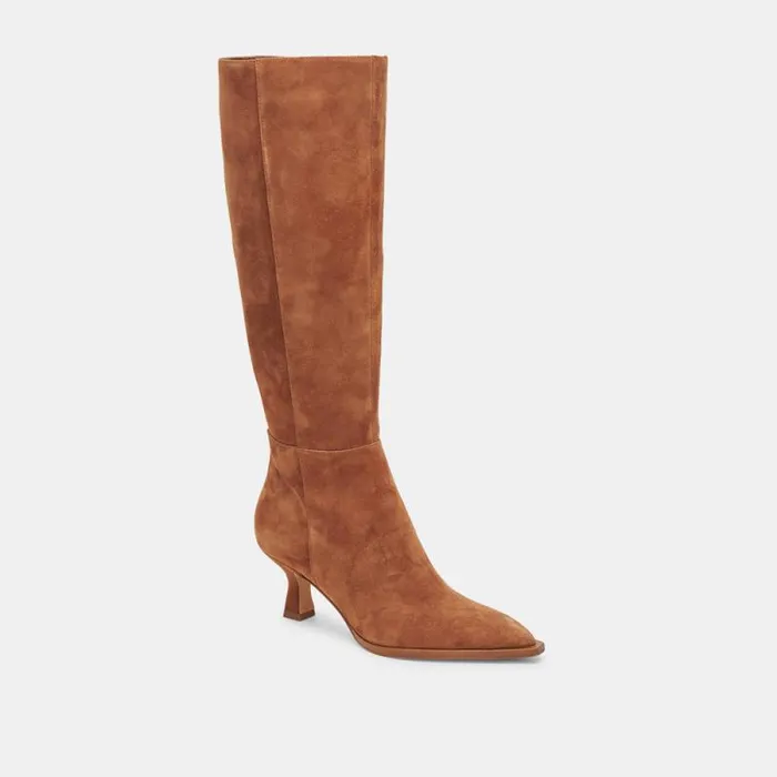 Dolce Vita Auggie Boots Brown Suede Women Boots and Booties