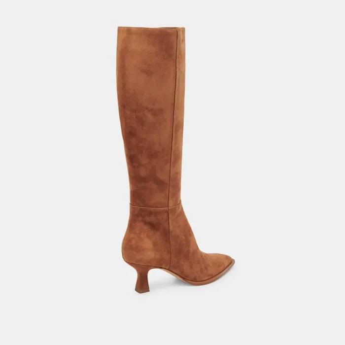 Dolce Vita Auggie Boots Brown Suede Women Boots and Booties