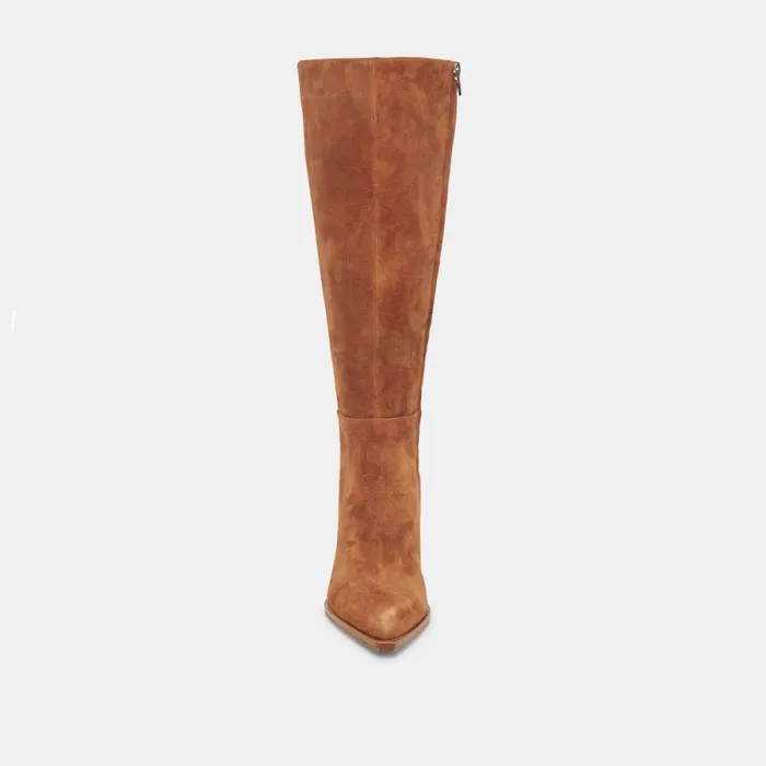 Dolce Vita Auggie Boots Brown Suede Women Boots and Booties
