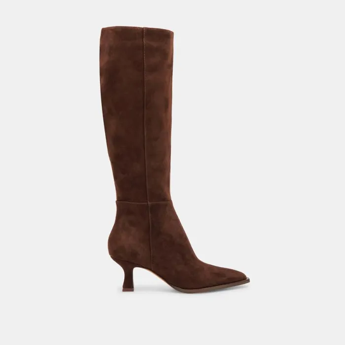 Dolce Vita Auggie Boots Dk Brown Suede Women Boots and Booties