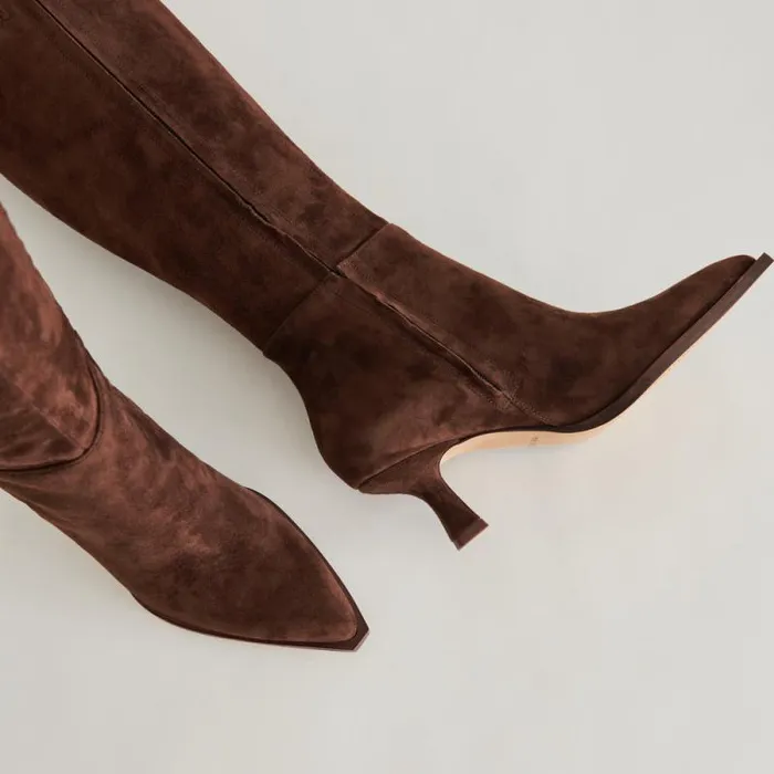 Dolce Vita Auggie Boots Dk Brown Suede Women Boots and Booties
