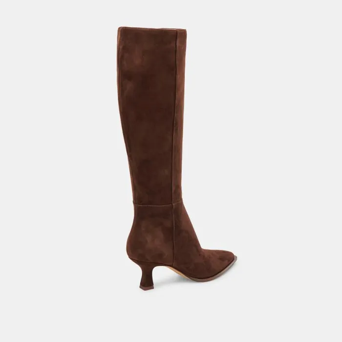 Dolce Vita Auggie Boots Dk Brown Suede Women Boots and Booties