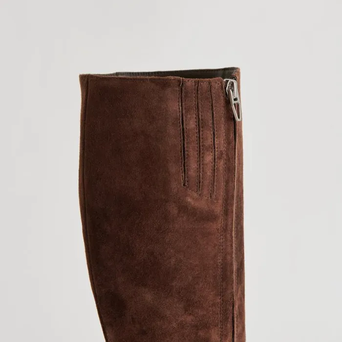 Dolce Vita Auggie Boots Dk Brown Suede Women Boots and Booties